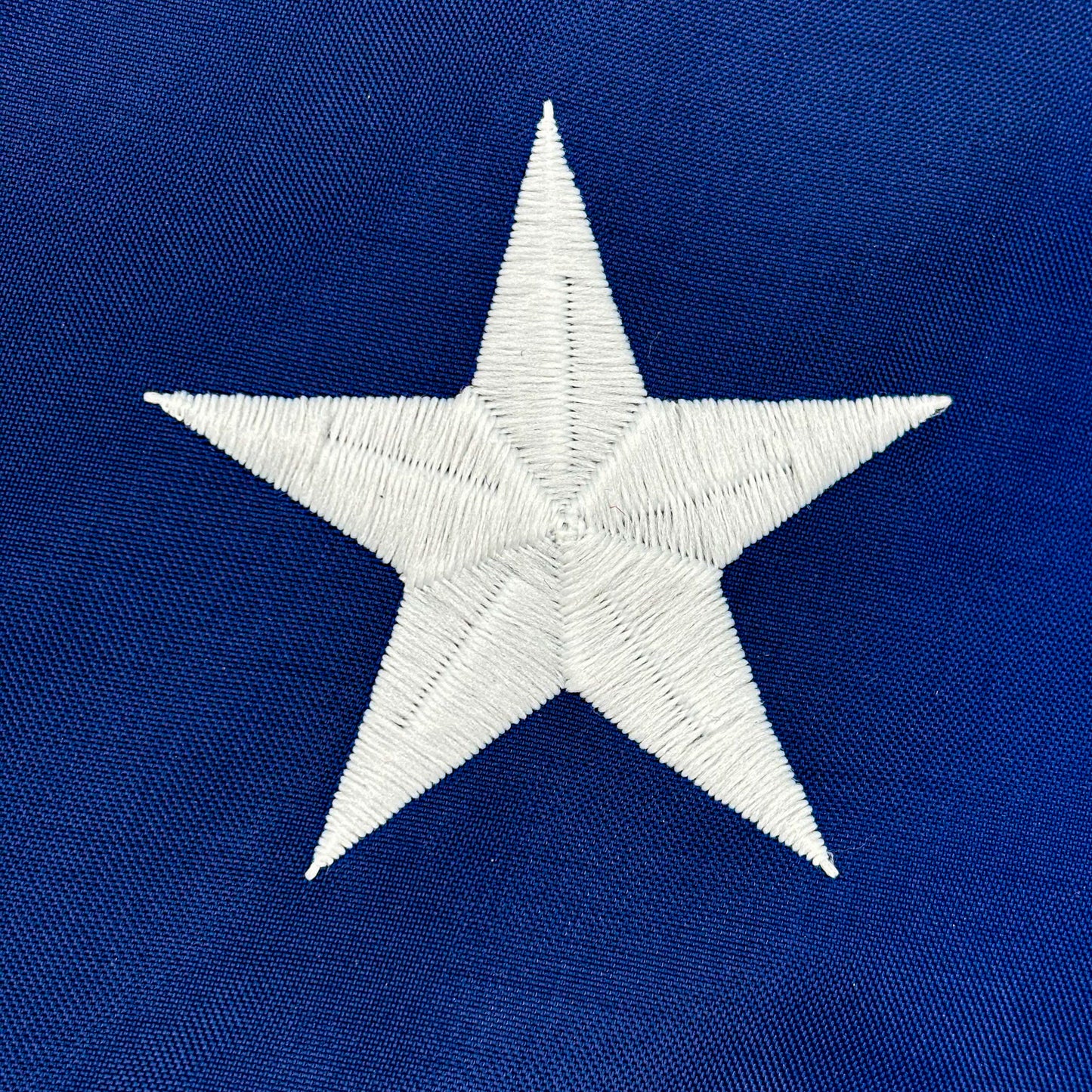 Close-up of premium nylon flag material designed to fly in light breezes